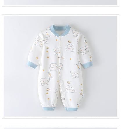 Combed Cotton Printed Newborn Clothes Boneless Jumpsuit