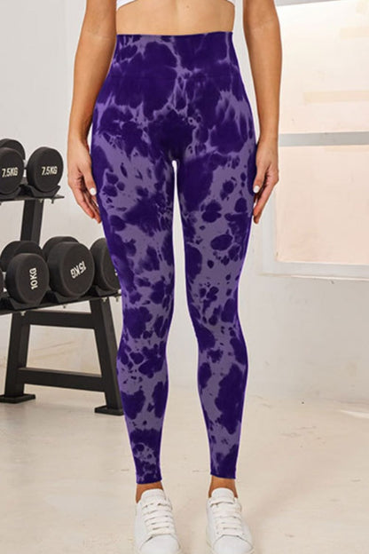 Tie-Dye High Waist Active Leggings Purple