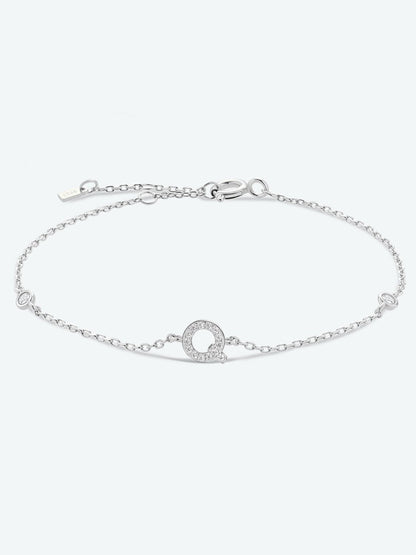 Q To U Zircon 925 Sterling Silver Bracelet Q Silver One Size