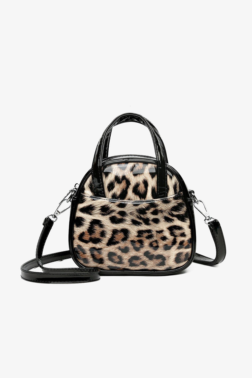 Animal Print PU Leather Crossbody Bag Leopard One Size