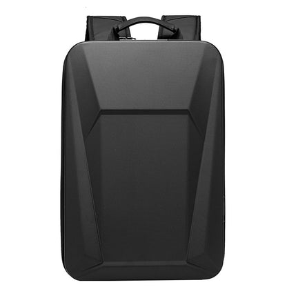 Business Backpack Men's Plastic Hard Case Computer Bag Black Upgrade