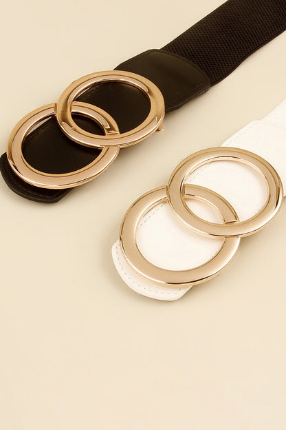 Zinc Alloy Buckle Elastic PU Belt