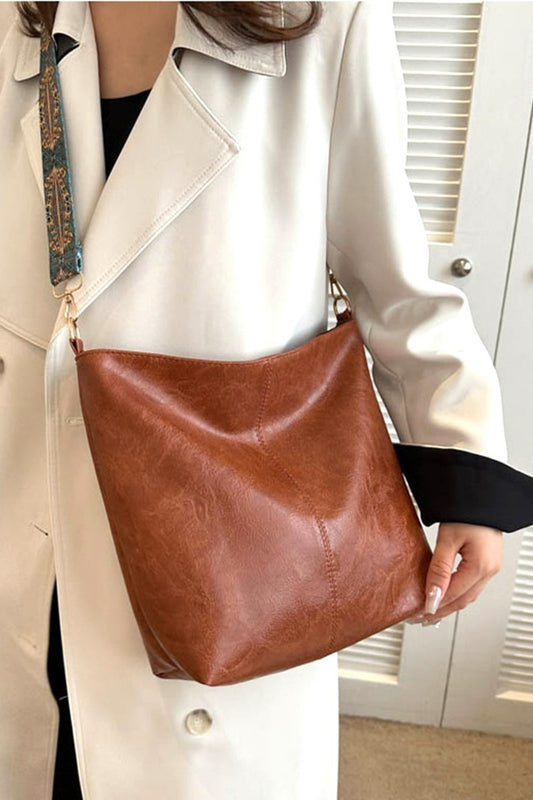 Zenana Retro Pattern Vegan Leather Crossbody Bag - Thandynie
