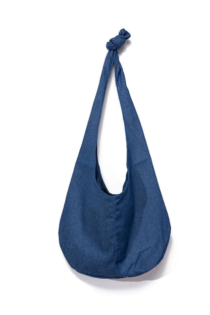 Large Canvas Crossbody Bag Dark Blue One Size