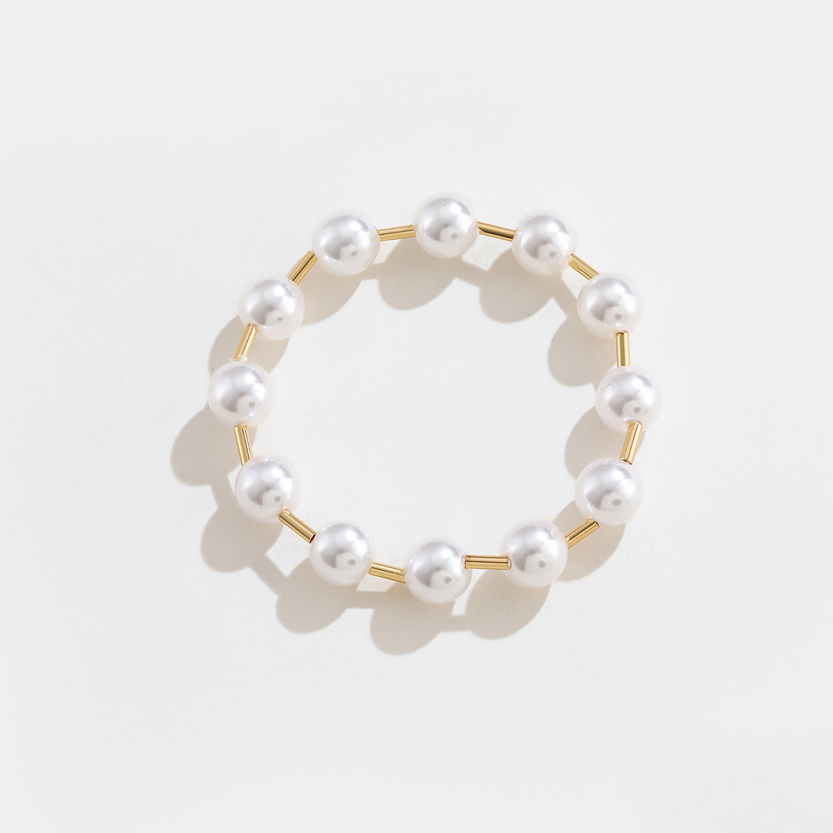 Gold-Plated Pearl Copper Bracelet Style C One Size