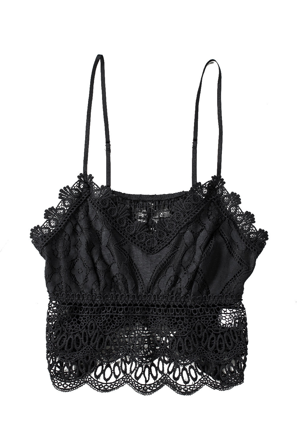 Black Lace Bralette Crop Top