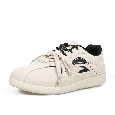 Contrast Flat Sneakers