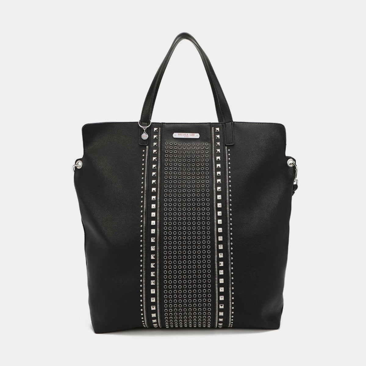 Nicole Lee USA Studded Large Tote Bag Black One Size