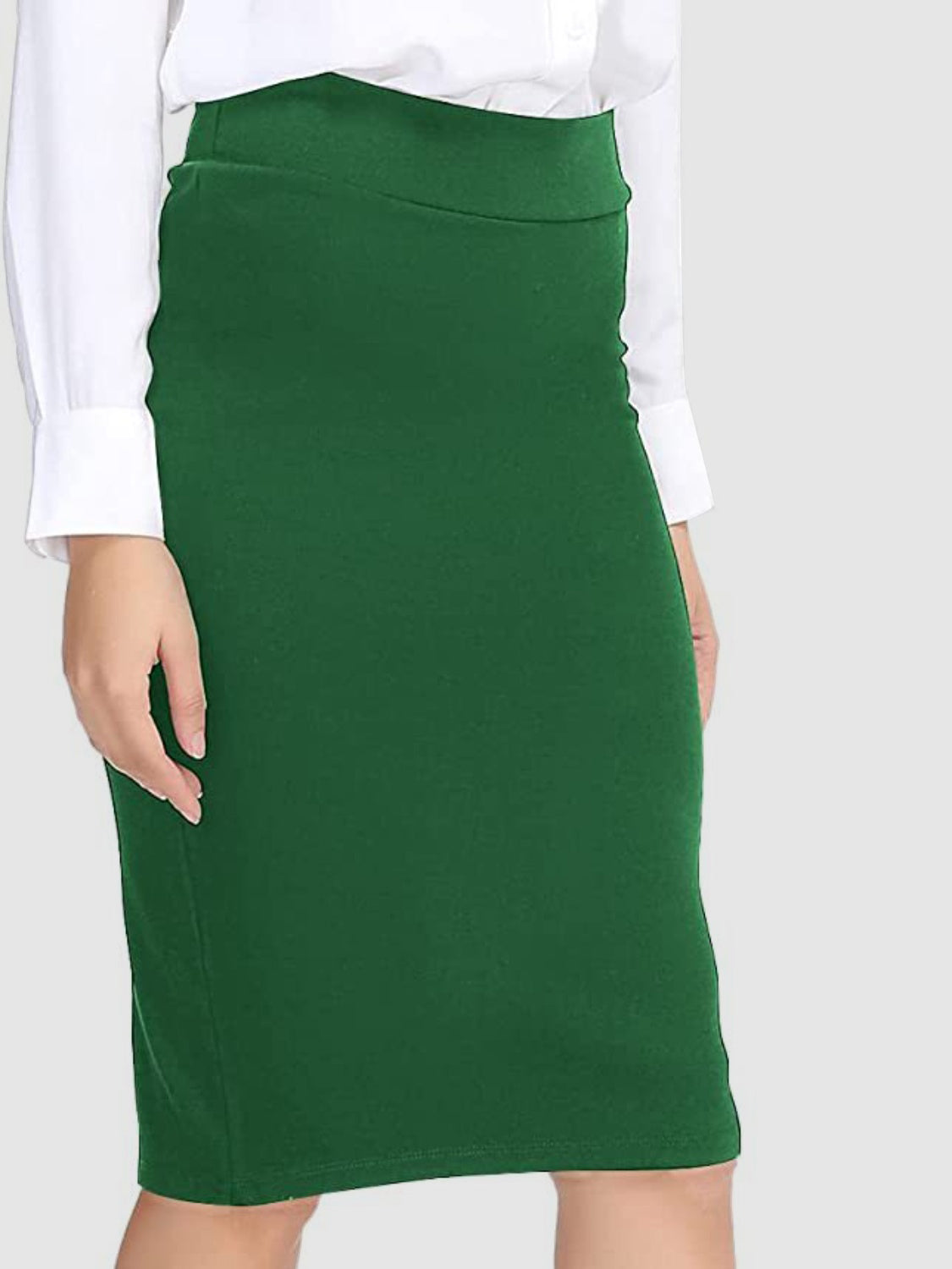 High Waist Wrap Skirt Green