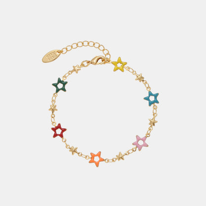 Copper Drip Oil Star Bracelet Gold One Size