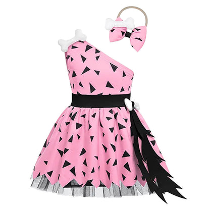 Girls Fashion Simple Halloween Mesh Costume Suit