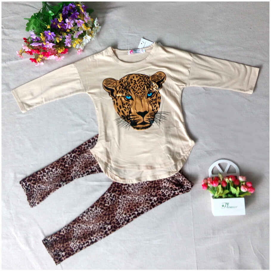 Children clothes set Khaki