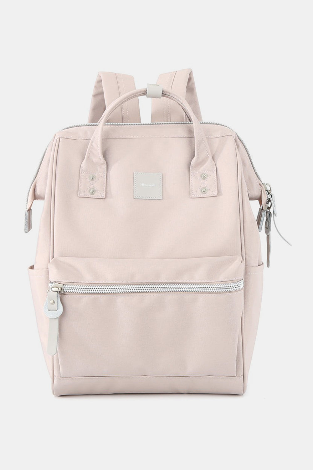 Himawari Water Resistant Canvas Backpack Bag with Side Pockets Blush Pink One Size