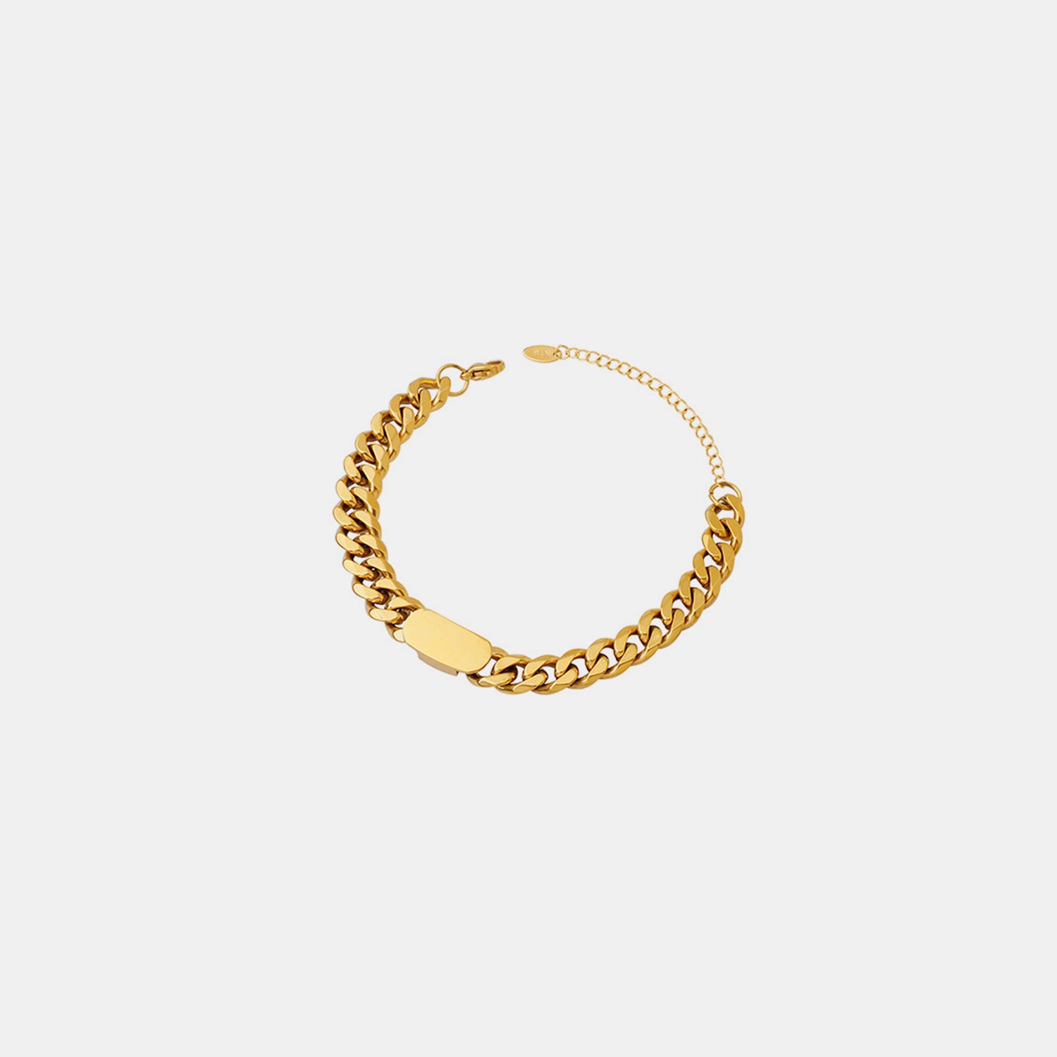 18K Gold-Plated Titanium Steel Bracelet Gold One Size