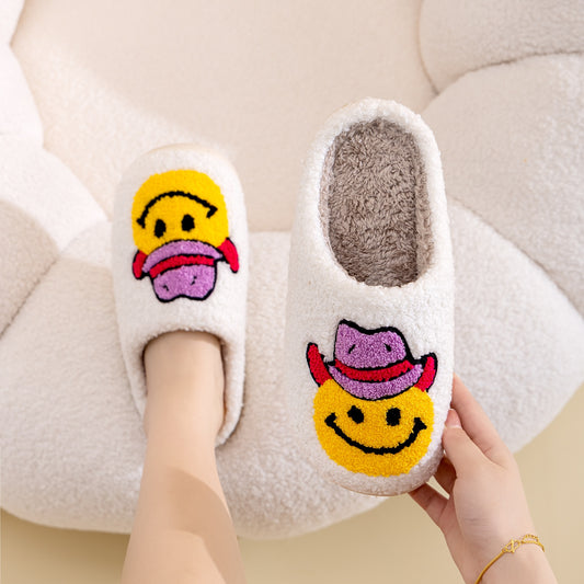 Melody Smiley Face Slippers COWBOYSMILE