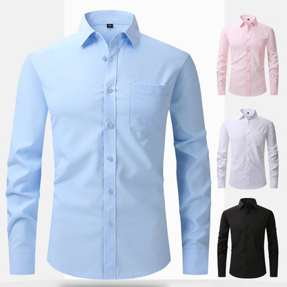 Men's Business Casual Long Sleeve Shirt