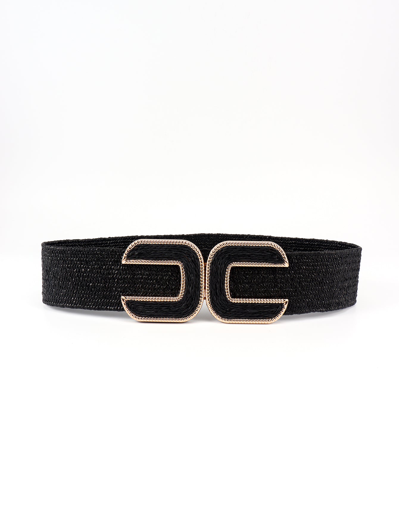 Wide Braid Belt Black One Size