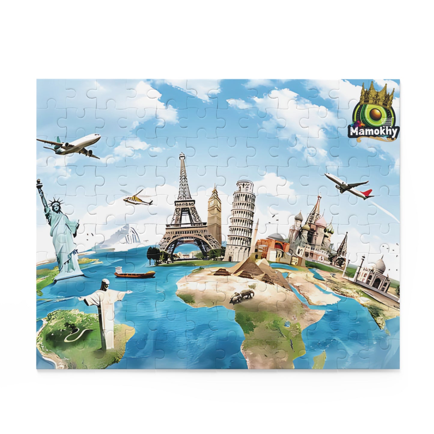 Travel Puzzle – Custom 120, 252, 500-Piece Options with Gift-Ready Packaging 10" × 8" (120 pcs)