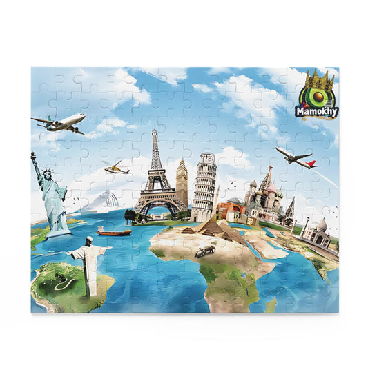 Travel Puzzle – Custom 120, 252, 500-Piece Options with Gift-Ready Packaging 10" × 8" (120 pcs)