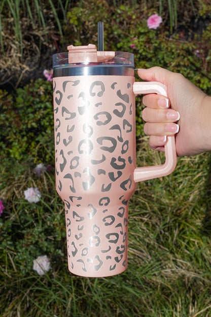 Pink Leopard Spotted 304 Stainless Double Insulated Cup 40oz