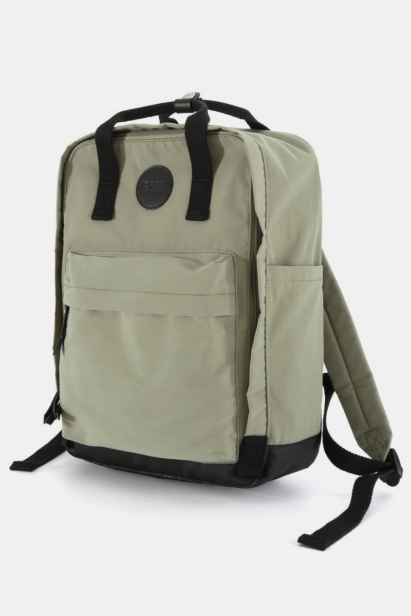 Himawari Waterproof Canvas Backpack Bag with Side Pockets Green One Size