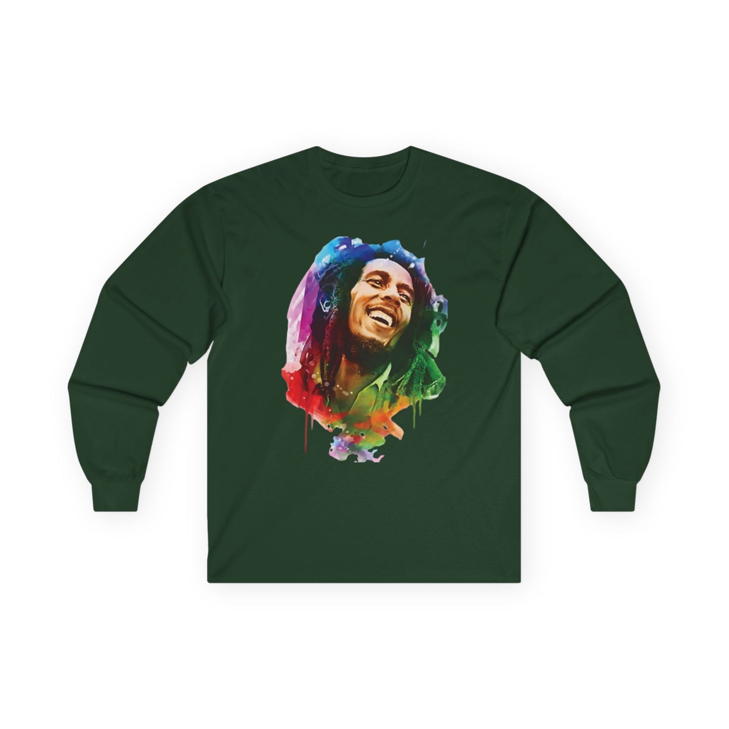 T-Shirt - Rasta Lovers Unisex Long Sleeve Tee Forest Green