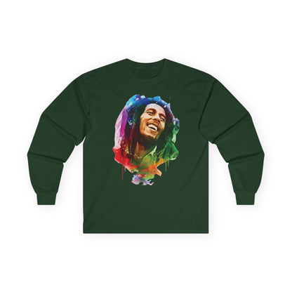 T-Shirt - Rasta Lovers Unisex Long Sleeve Tee Forest Green