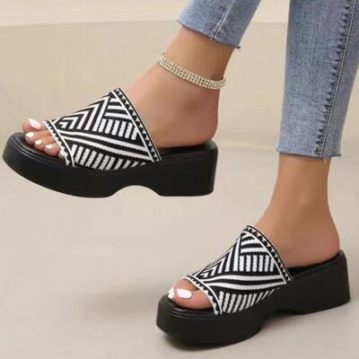 Open Toe Platform Cloth Sandals