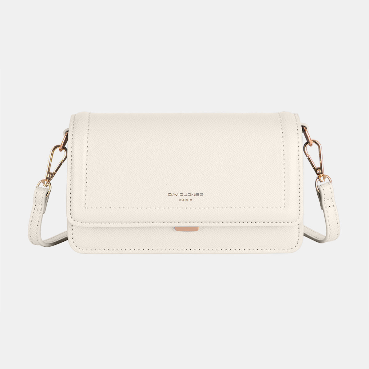 David Jones PU Leather Crossbody Bag Creamy White One Size