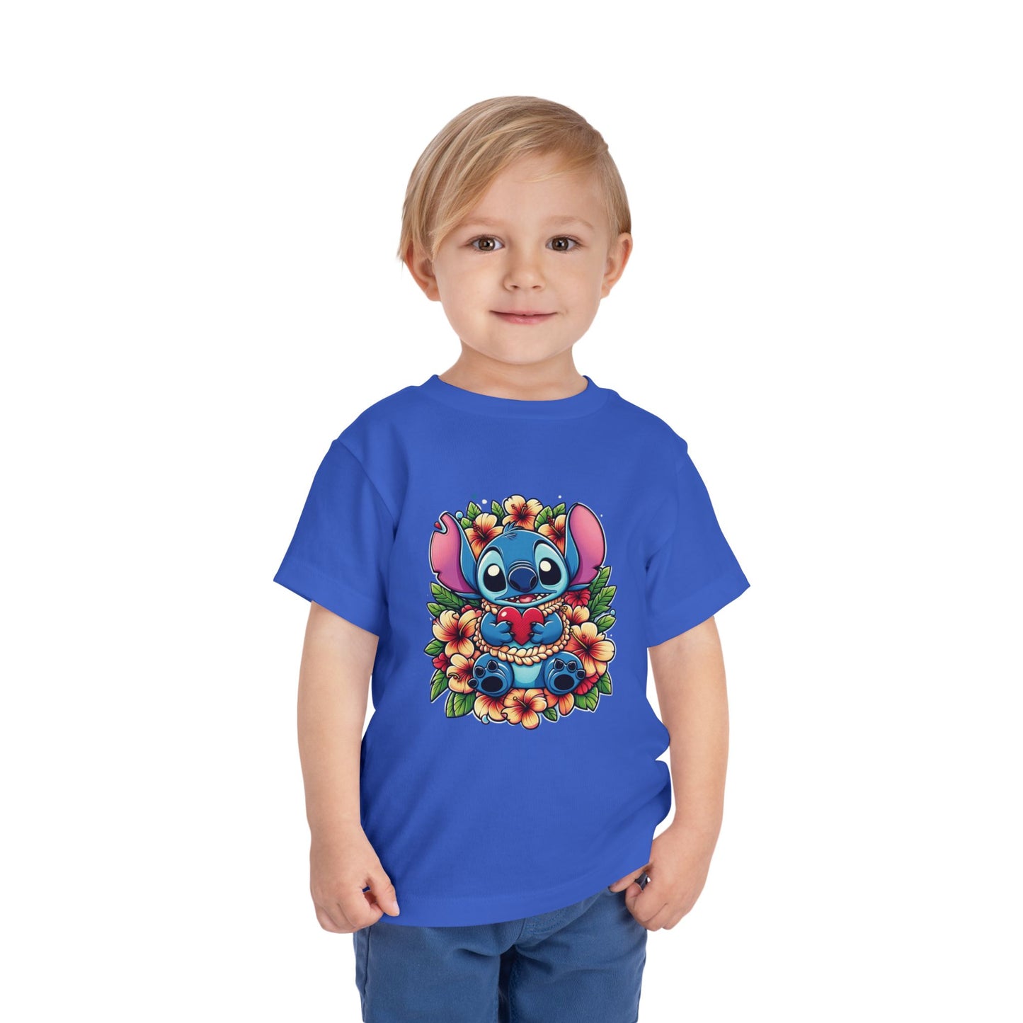 Toddler Tee, Lilo & Stitch Design, Stitch Lei Heart, Kids Shirt, Baby Tshirt, Children Clothing, Disney Gift, Ohana Love, Family Outfit