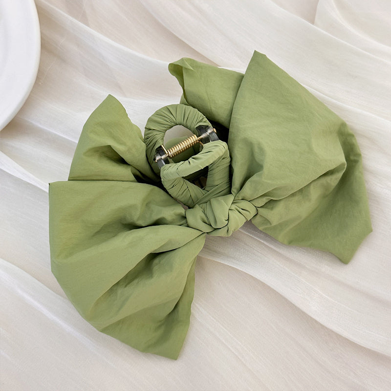 Bow Hair Claw Clip Matcha Green One Size