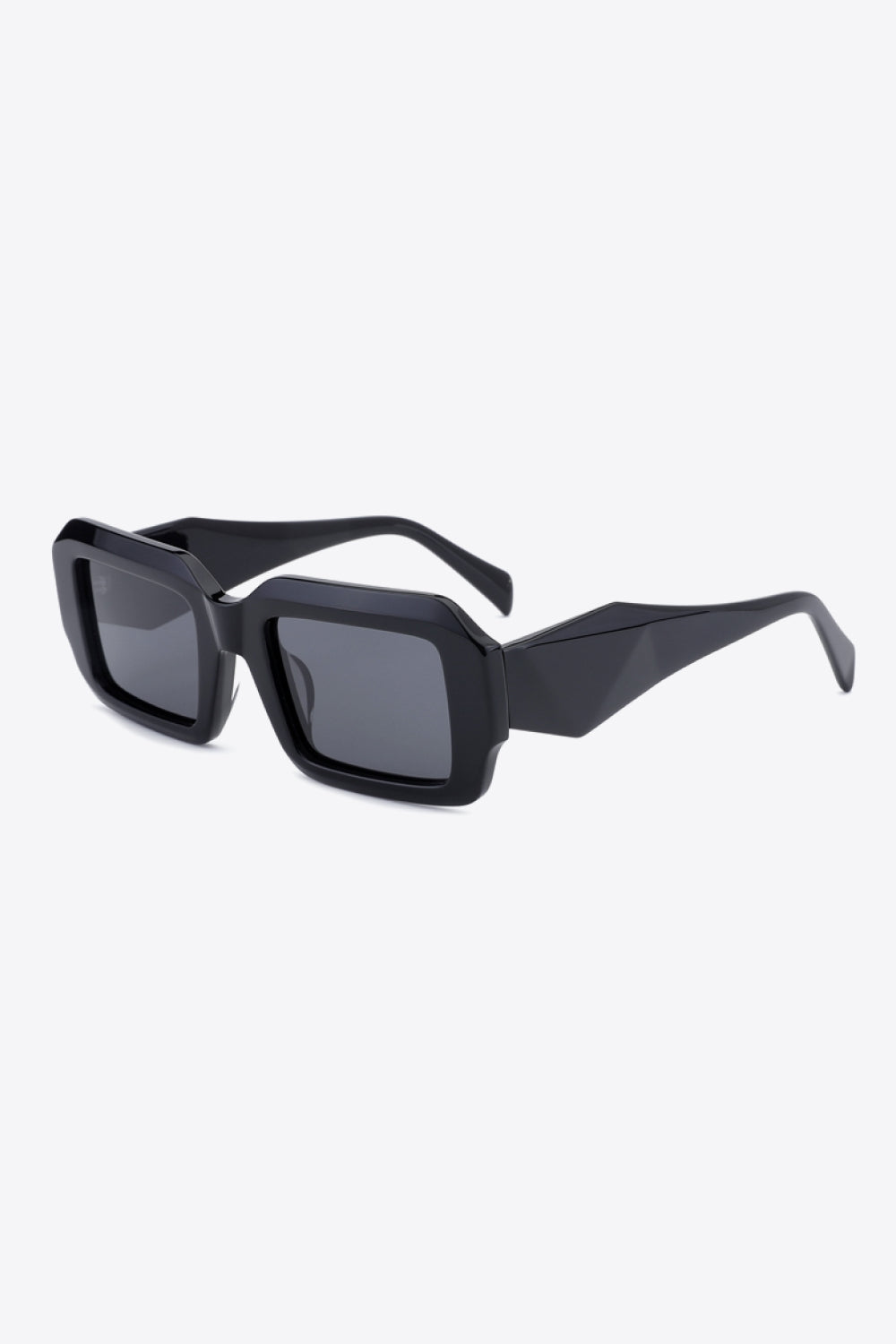 Rectangle TAC Polarization Lens Full Rim Sunglasses Black One Size