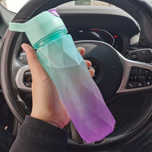 Spray Water Bottle For Girls Outdoor Sport Fitness Water Cup Large Capacity Spray Bottle Drinkware Travel Bottles Kitchen Gadgets Greenpurple gradient