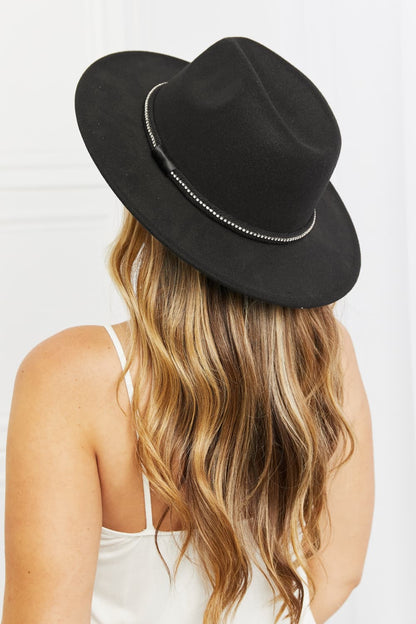 Fame Bring It Back Fedora Hat Black One Size