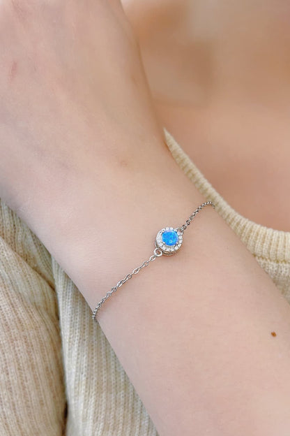 Love You Too Much Opal Bracelet Sky Blue One Size