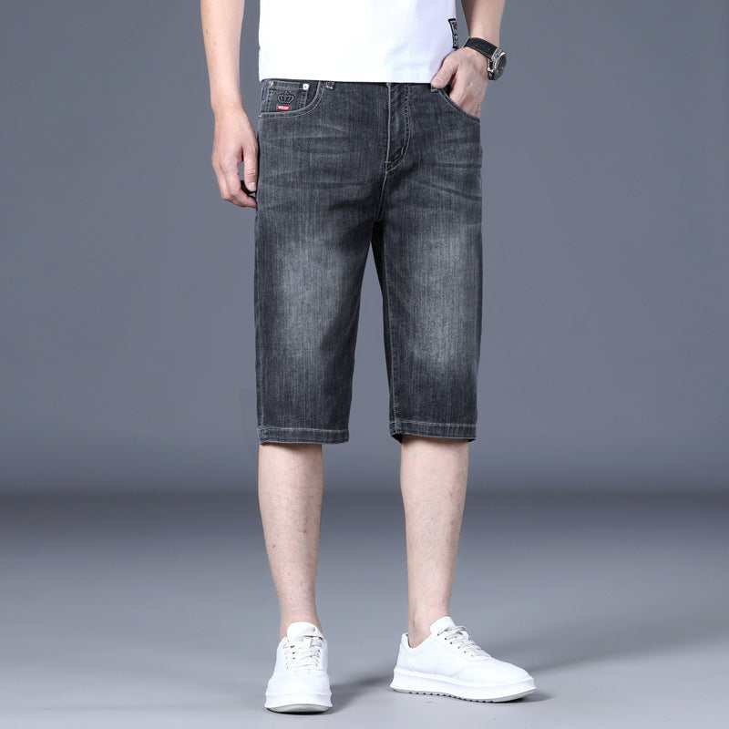 Men's Fashionable Breathable Casual Pants Black And Gray