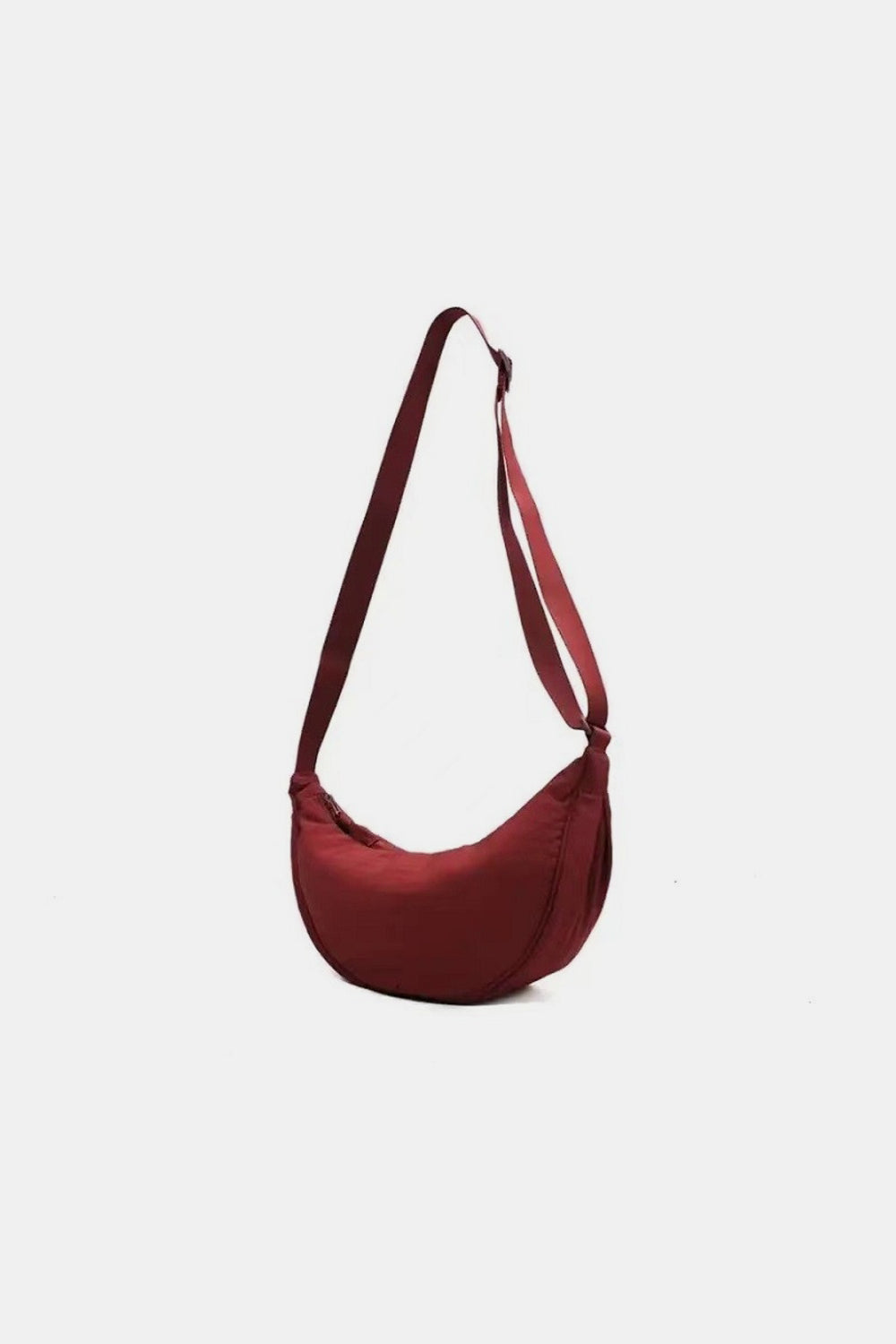 Zenana Crescent Crossbody Bag Dk Red One Size