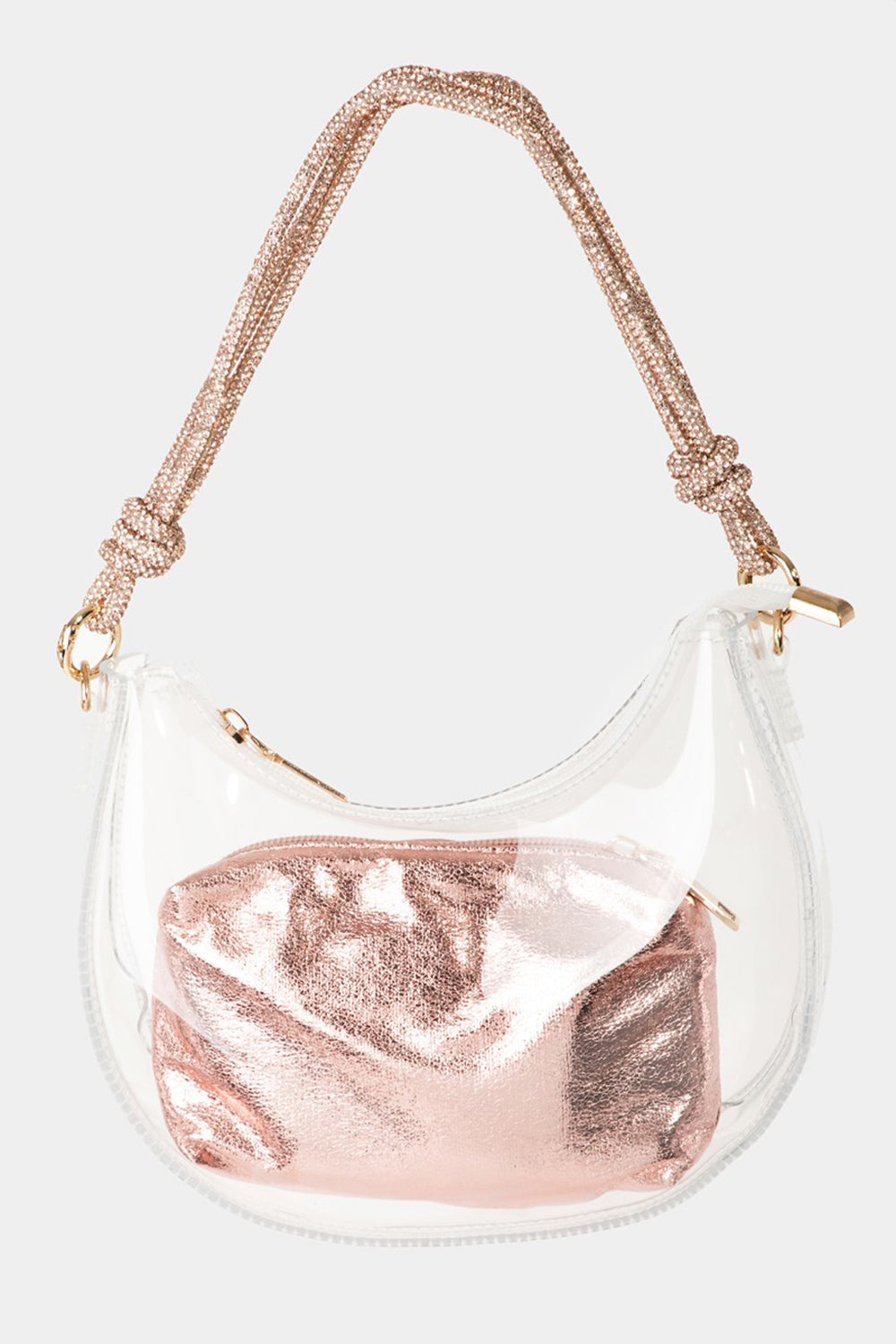 Fame Clear See Through Baguette Bag CH One Size