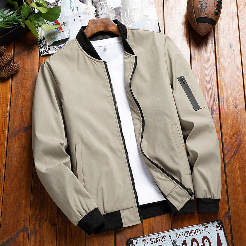 Casual Jacket Men's Coat Khaki