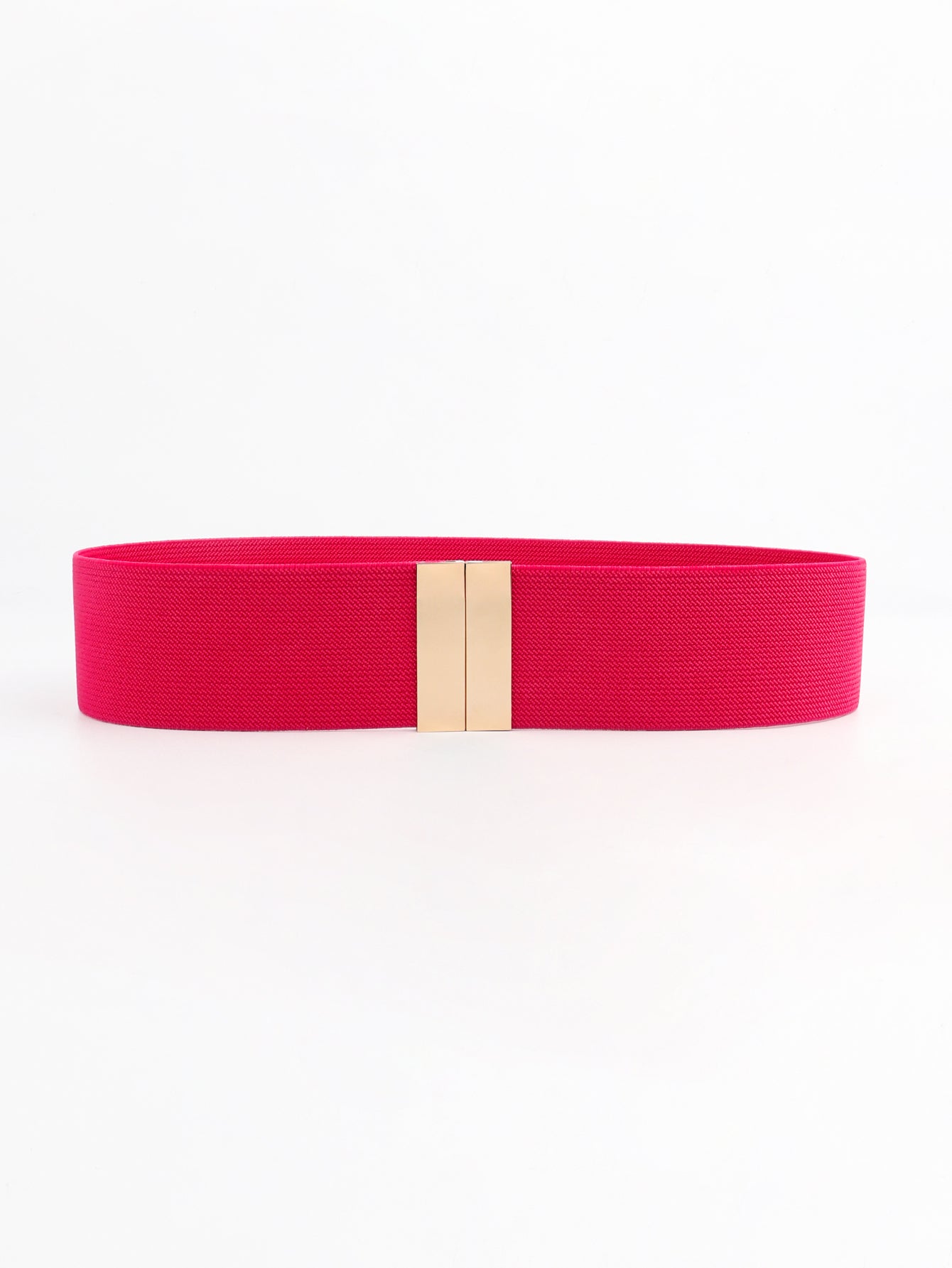 Alloy Buckle Elastic Belt Deep Rose One Size