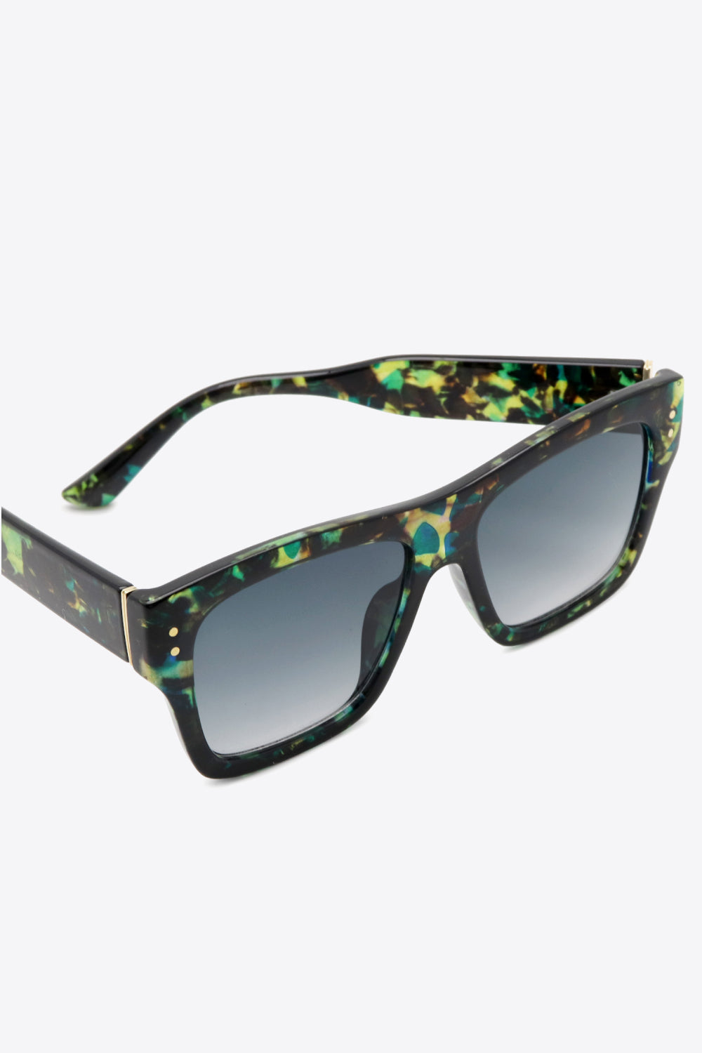 UV400 Patterned Polycarbonate Square Sunglasses - Thandynie