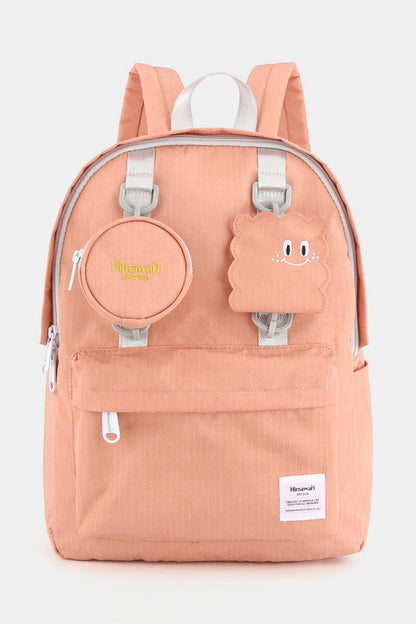 Himawari Waterproof Canvas Backpack Bag with Removable Coin Purse Apricot Pink One Size