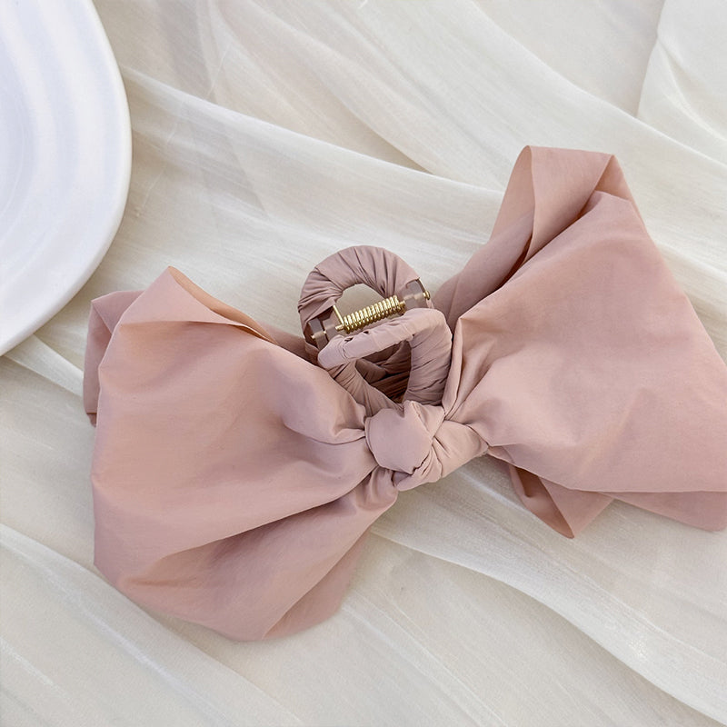 Bow Hair Claw Clip Dusty Pink One Size