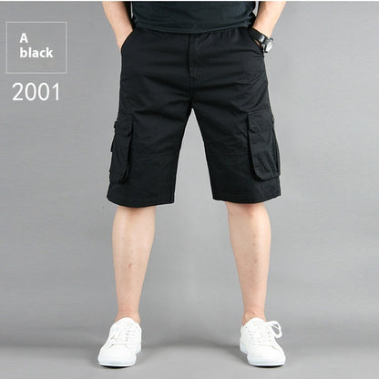 Summer Multi-pocket Workwear Shorts For Men 2001 Black