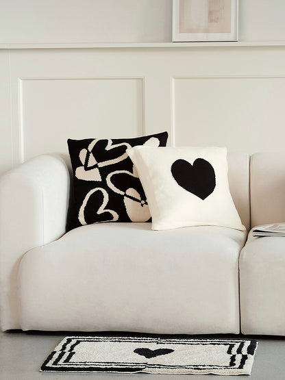 Cute Black And White Nordic Style Living Room Sofa Pillow Cushion With Core