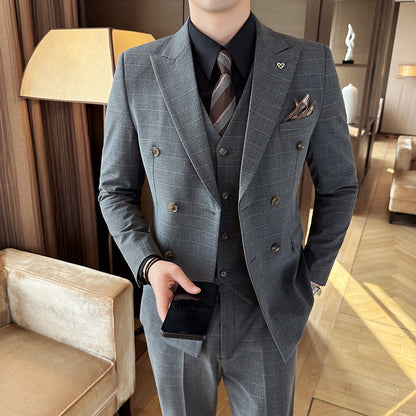 Men's Autumn And Winter Suit Three-piece Business Casual