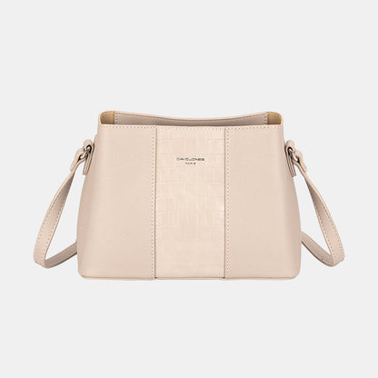 David Jones PU Leather Crossbody Bag Natural One Size