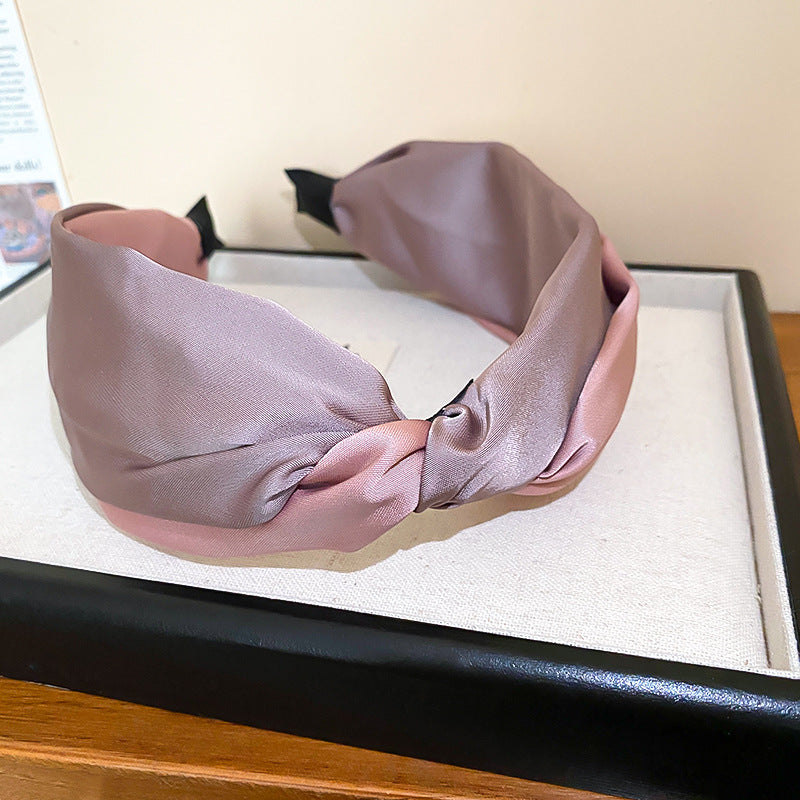 Contrast Cloth Headband Dusty Pink One Size