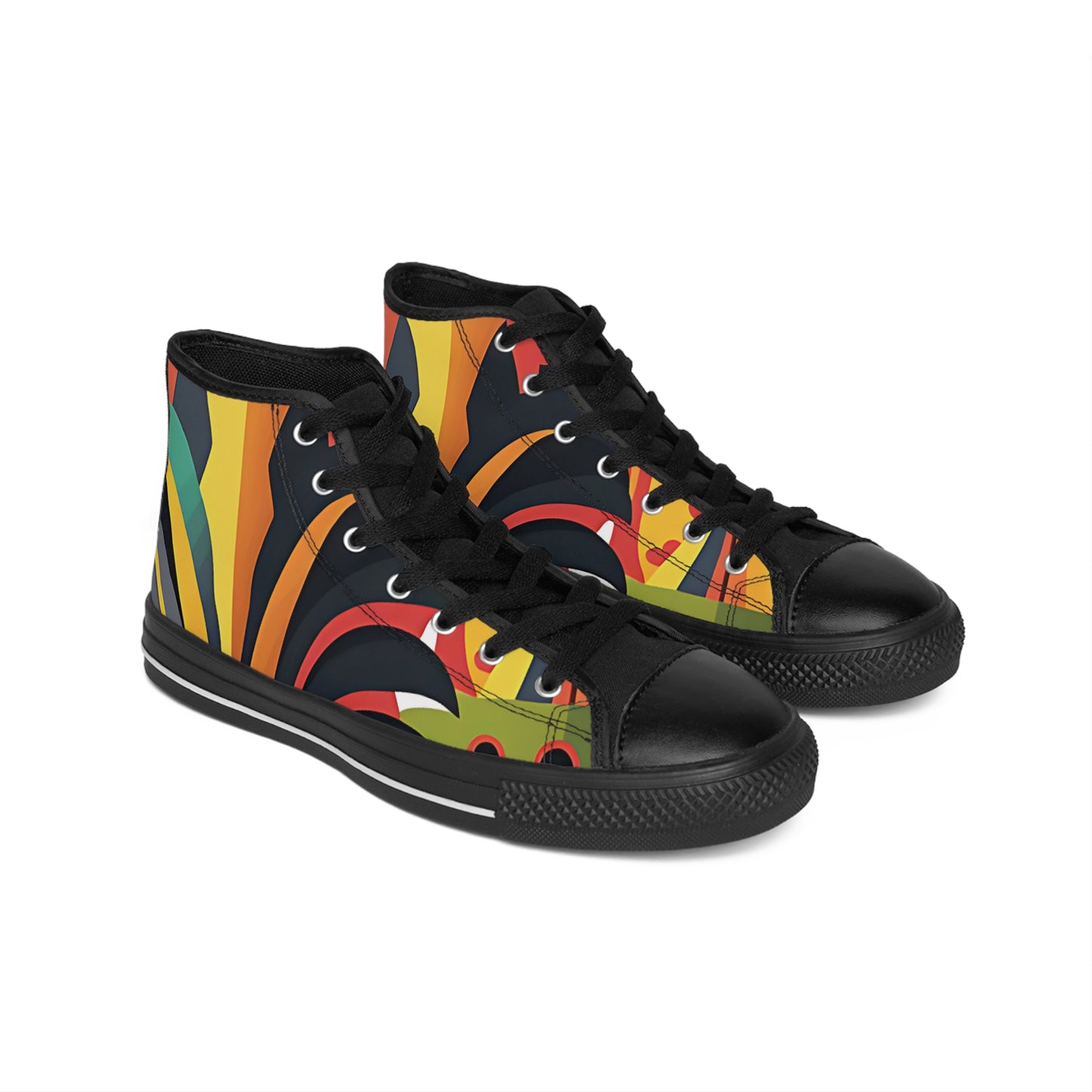 Rainbow Rush Men's Sneakers Black sole