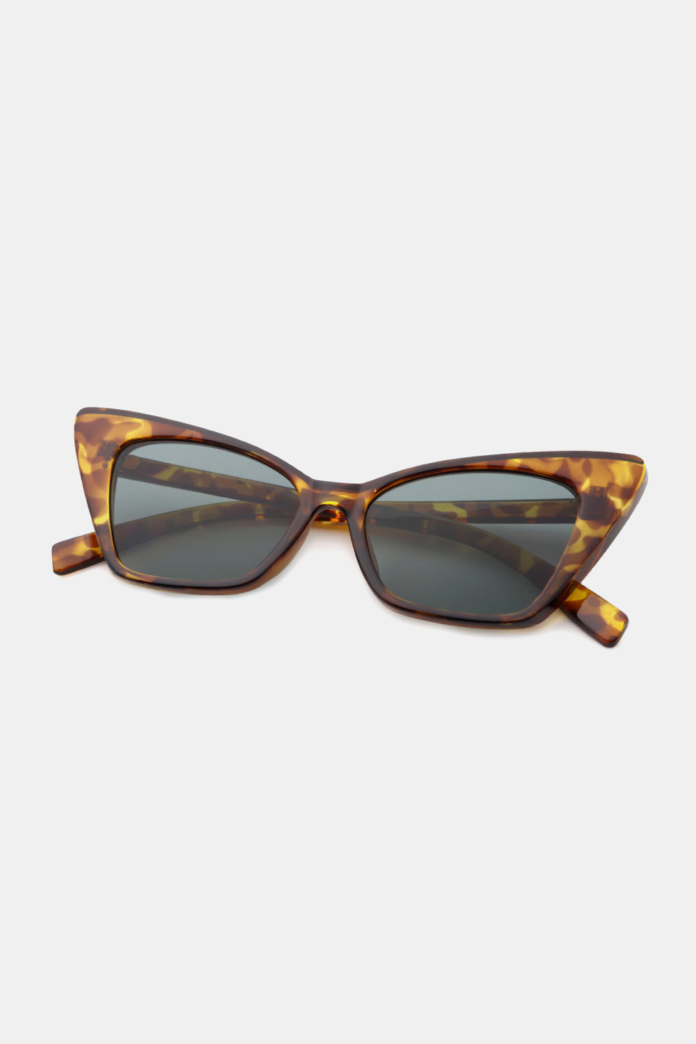 Acetate Lens Cat Eye Sunglasses Brown One Size